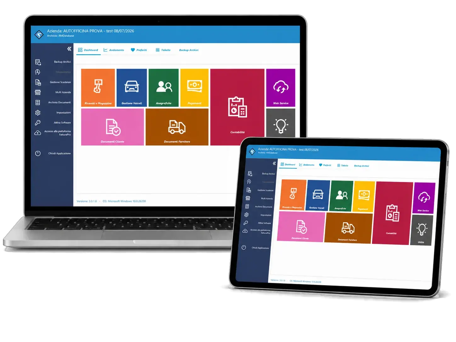 FidoGest visualizzato su notebook e tablet